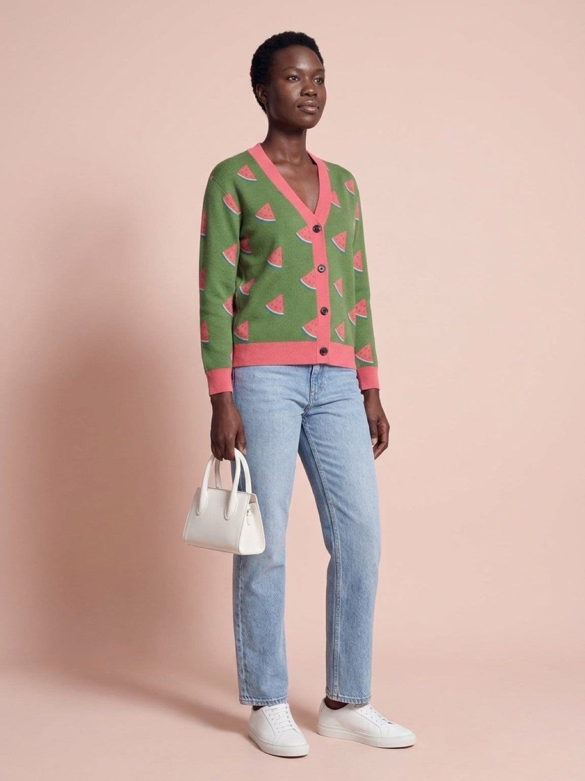 Watermelon Arcade Knit Cardi