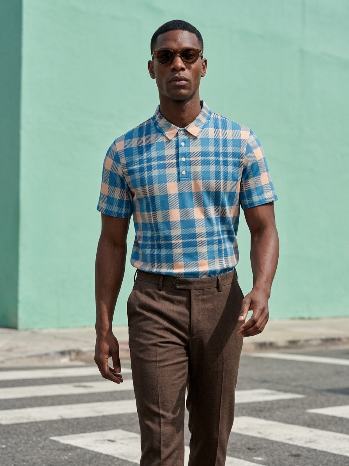 Blue Byte Tartan Men’s Polo Shirt