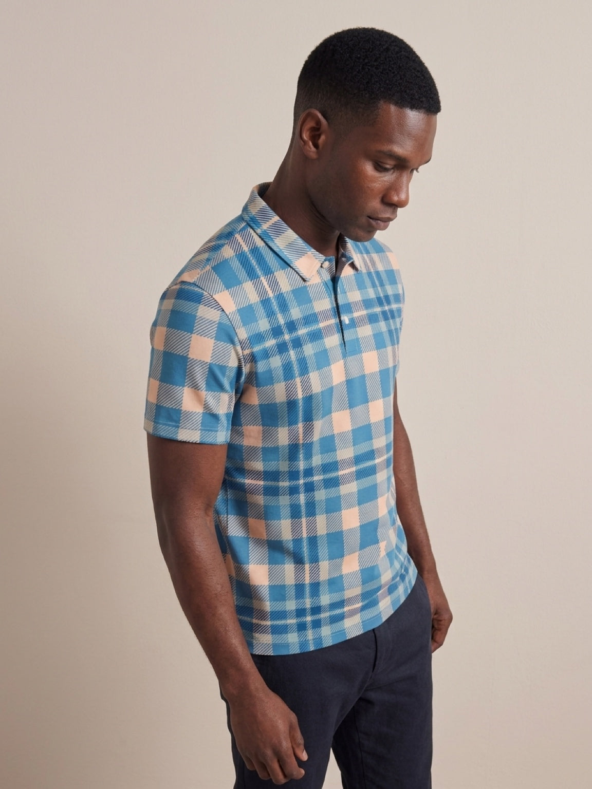 Blue Byte Tartan Men’s Polo Shirt