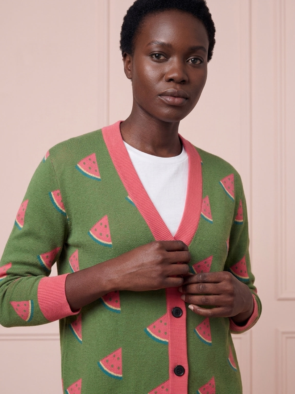 Watermelon Arcade Knit Cardi