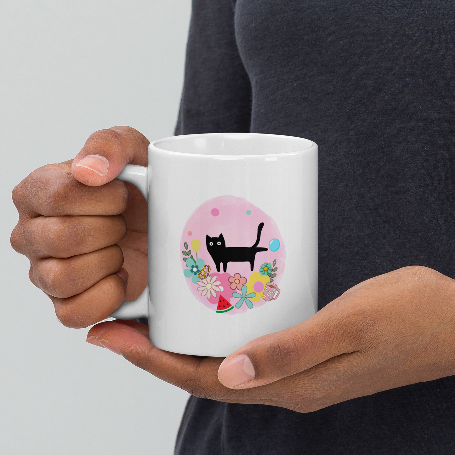 Kuwaii Kitty White Mug