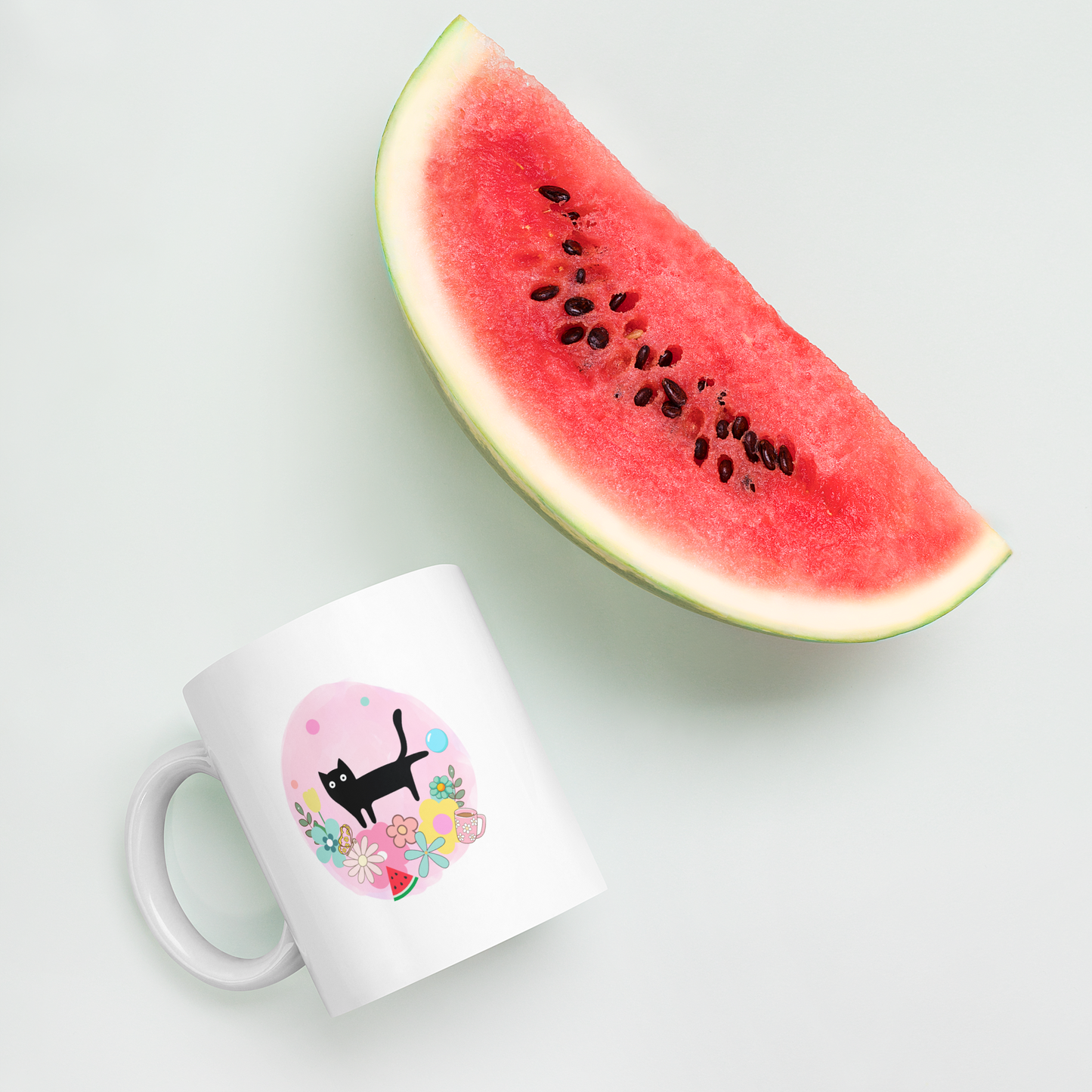Kuwaii Kitty White Mug